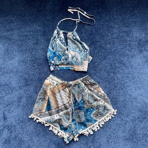 Boho Paisley Tassel Shorts